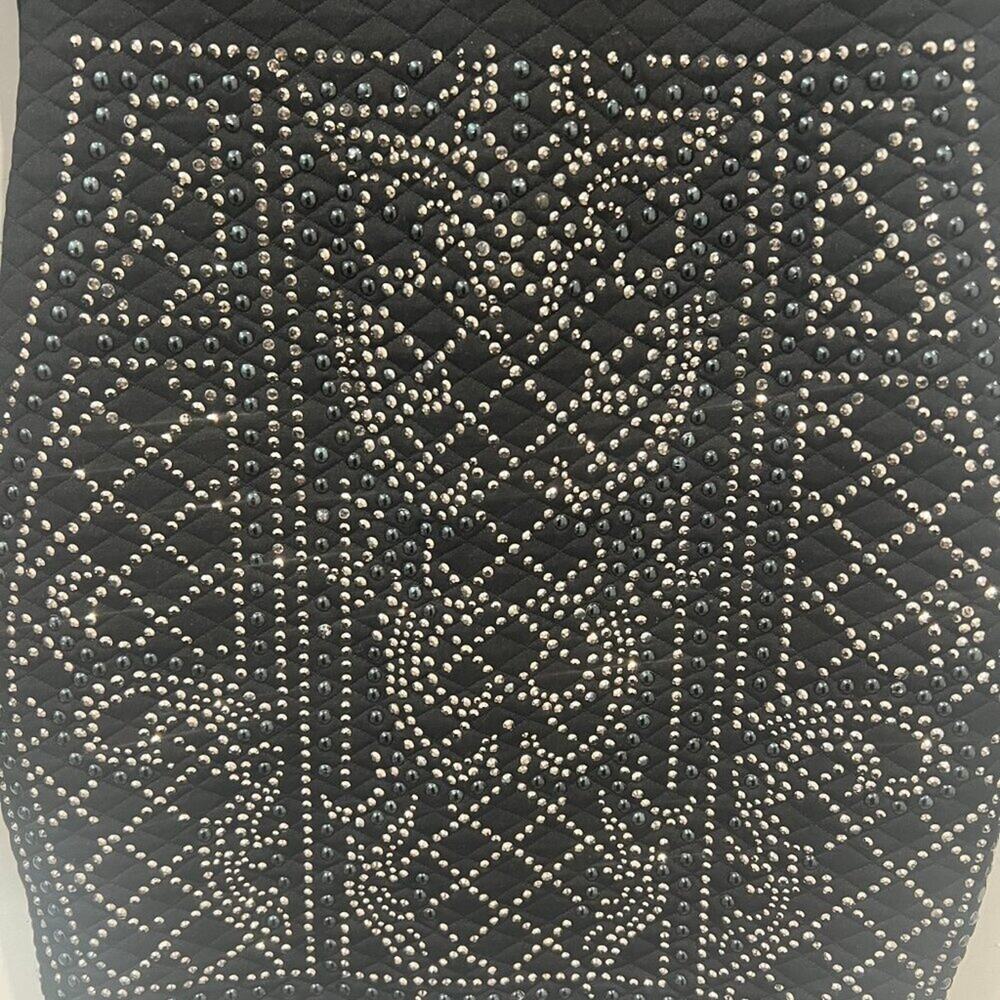 Bebe Black Studded Embellished Bodycon Mini Dress Size XS Club Going Out - Picture 5 of 9